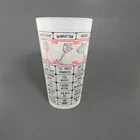 Vintage MCM Federal Glass Frosted Cocktail Shaker Mixing Glass w/ Drink Recipes