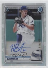 2020 Bowman Draft Chrome Picks Refractor /499 Hunter Barnhart #CDA-HB Auto 4n0