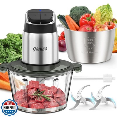 Ganiza Food Processor, 2-Speed Food Chopper Meat Grinder with 8 Cup Stainless