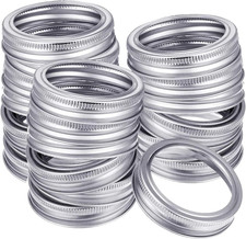 24 Pieces Regular Mouth Mason Jar Canning Bands - Reusable Replacement Metal Rin