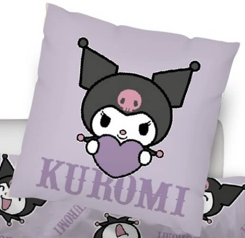 Kuromi Wende-Bettwäsche-Set Bettbezug 135x200 80x80 Baumwolle Mädchen-Bettzeug - Bild 2 von 4