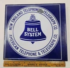 Vtg Bell System New England Telephone Telegraph Company  Porcelain Sign Flanged