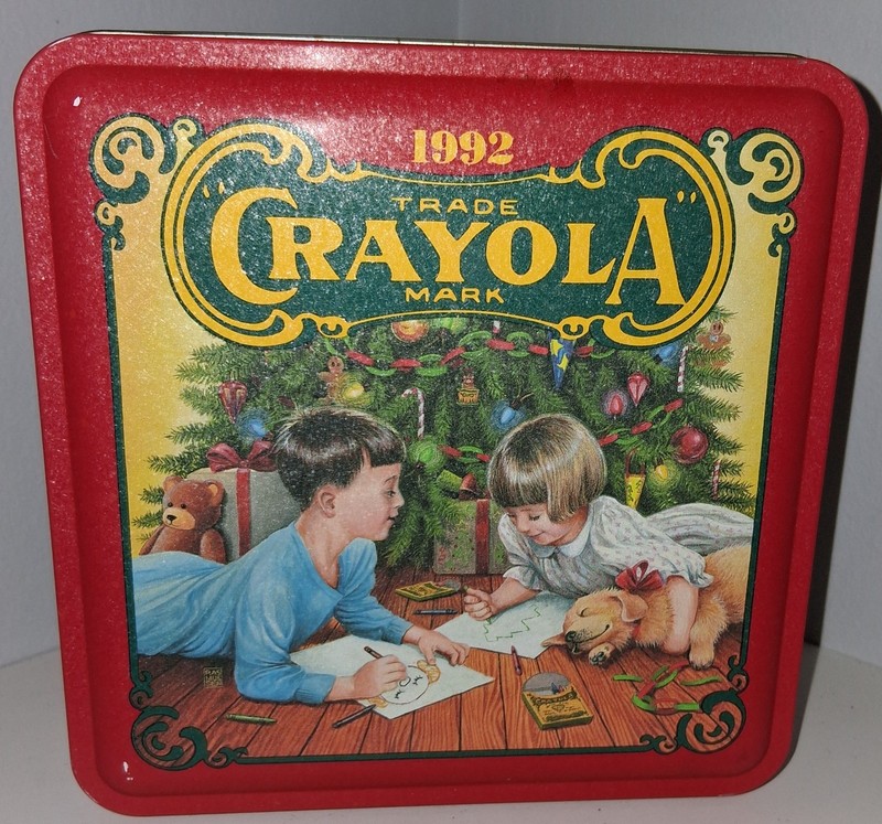 Vintage Crayola Christmas Tin (1992)