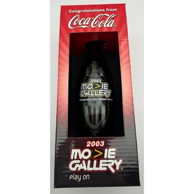 Coca-Cola 2003 Movie Gallery 2000th Store Cancun Commemorative 8oz Glass Bottle