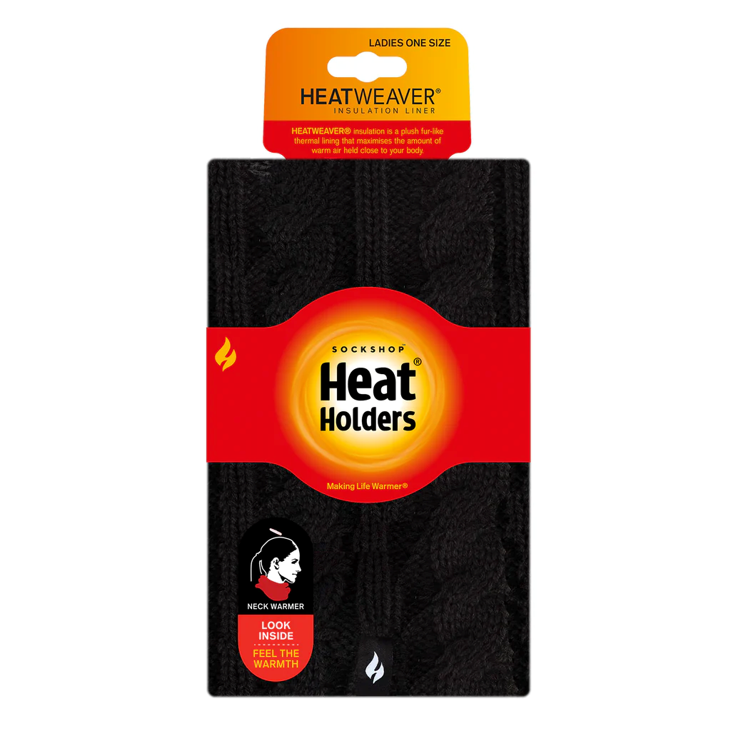 Heat Holders Ladies Neck Warmer Snood Black