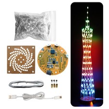 iCubeSmart Led Canton Tower Model DIY Electronic Kit, GZT-12 KIT, Colorful