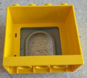 LEGO DUPLO - YELLOW AND GREY WINDOW X DIAMONDS - 10804 JUNGLE JUNGLE VINTAGE