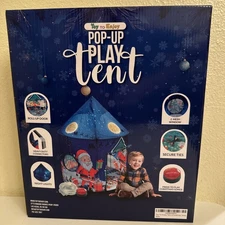 Christmas Kids Pop-up Tent With Remote LED Lights,Music-Door&Windows NIB FRESHIP