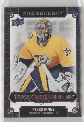 2019-20 Upper Deck Chronology Time Capsules Black Ripped 3/10 Pekka Rinne av1