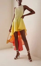 NEW ZIMMERMANN Wonderland Waterfall Sunset Ombre Rrp$1500 Size 0 AU/UK 8...