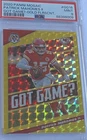 2020 Panini Mosaic Patrick Mahomes Got Game Gold Fluorescent/20 PSA 9