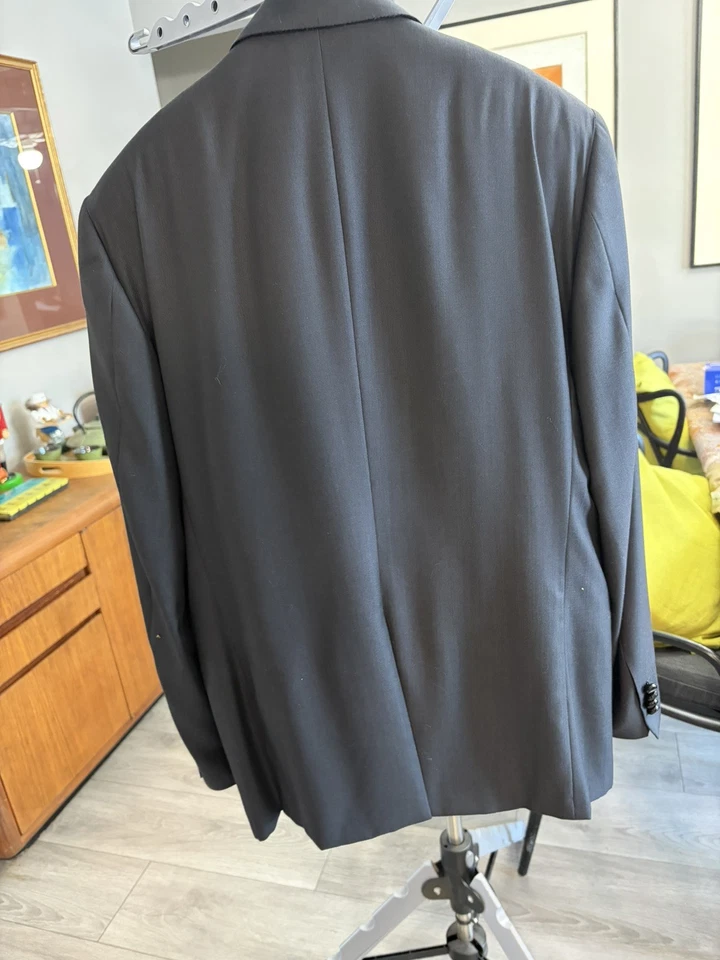 Esmoquin Corneliani gris oscuro tres piezas lana-seda pico solapa 40R (UE 50) traje Foto 4 de 4