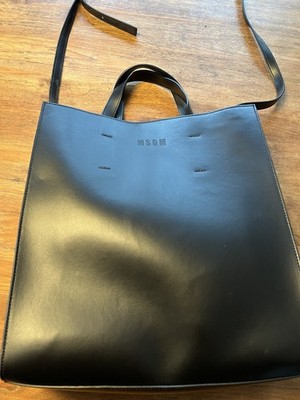 MSGM Shopping Bag, Leder, schwarz, NP 395,-, MagnetVerschluss, wie neu!! Topp!!