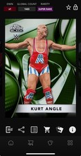 DIGITAL TOPPS WWE SLAM Kurt Angle CHROME BLACK 25 SUPER RARE GREEN Read