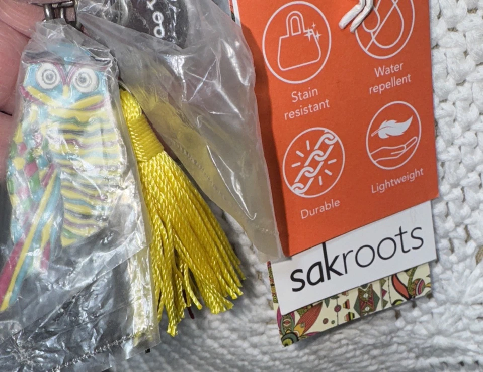 Sakroots Eco-Twill Foldover Crossbody One Size Black Spirit Desert Purse Handbag - Image 4 of 4