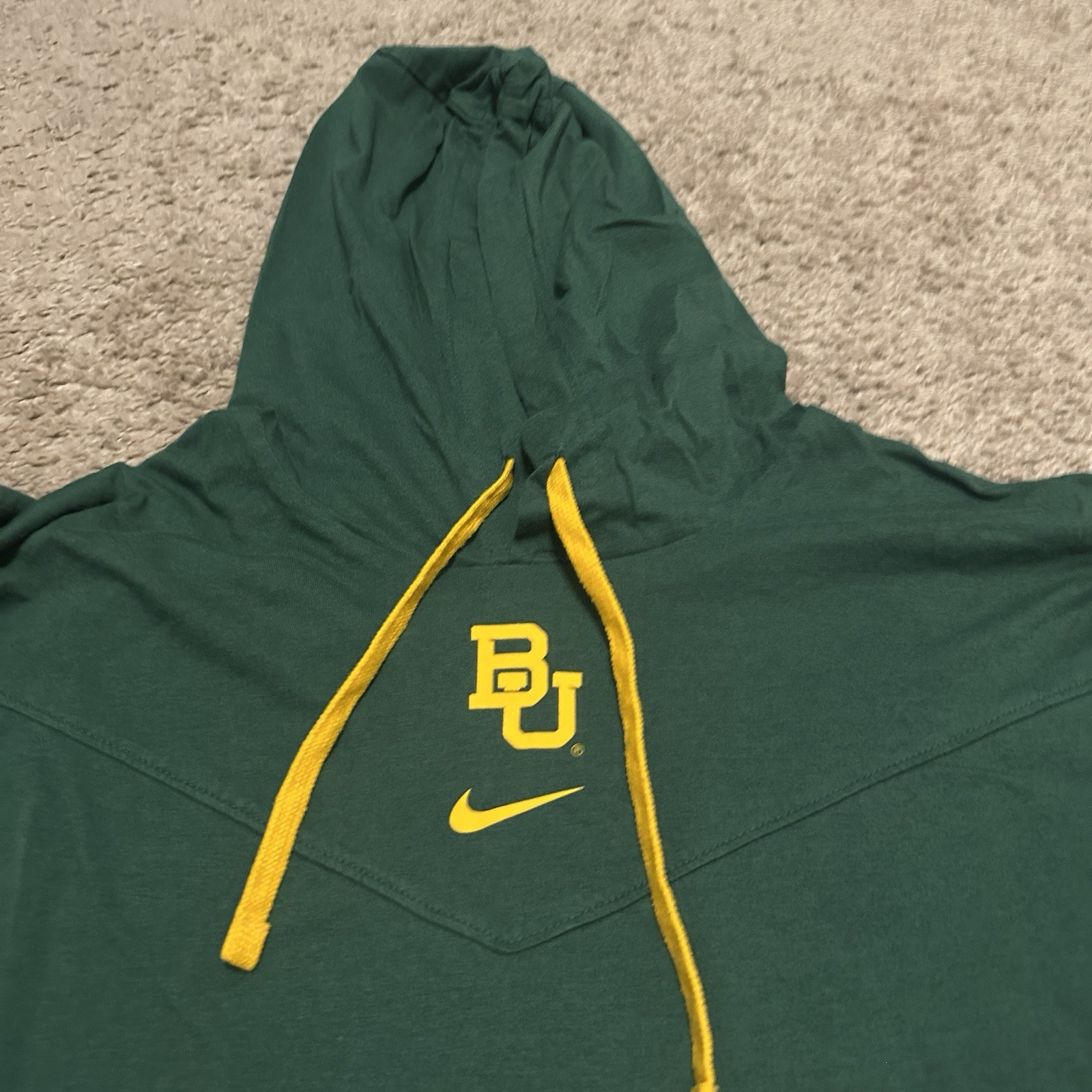 Baylor Bears Hoodie Mens Large Nike Pullover Bears Team Issued Football Green thumbnail 2