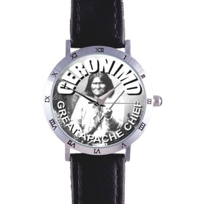 GERONIMO GREAT APACHE CHIEF WATCH: NATIVE AMERICAN, WARRIOR, RARE COLLECTIBLE!