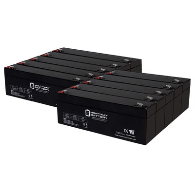 Mighty Max 12V 2.3AH F1 SLA Replaces Nihon Kohden Cardiofax ECG-5105 - 10 Pack