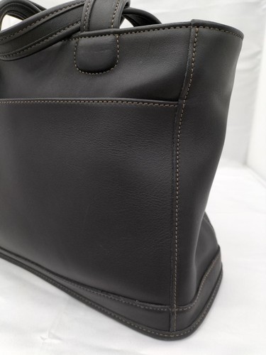 Coach Tote Black Leather Satchel Handbag 9303 F/S - Picture 3 of 24
