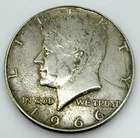 1966 USA Kennedy 40% Silver Half Dollar Coin A03