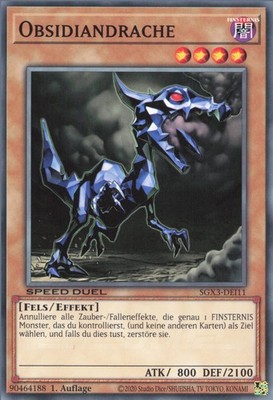 YuGiOh Obsidiandrache SGX3-DEI11 Common Neu 1st