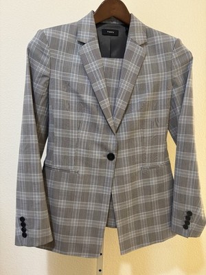 THEORY Power Jacket Blazer Maple Check Suit - Blazer 6 / Pants 2