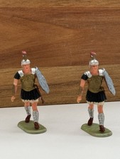 Hausser Elastolin Vintage 40mm Legionary Roman Marching Group x2 West Germany