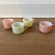 Vintage 1940  s Hazel Atlas Little Hostess Childs Luncheon 3 Tea Cups Creamer