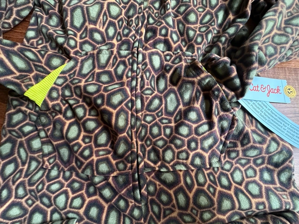 男孩海贼王恐龙睡衣柔软抓绒联盟套装猫和杰克尺寸 S/M/L/XL — 第 3/4 张图片