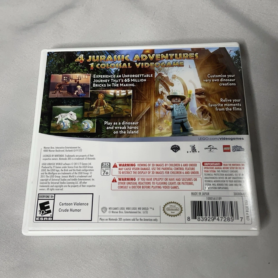 Nintendo 3DS LEGO Jurassic World Video Game Complete Tested Works w/ Manual - Image 2 of 4