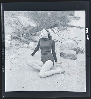 Bunny Yeager Estate Vintage Original Negative of Joan Bamford w/ Copyright