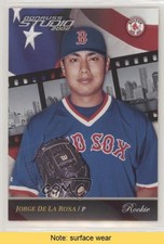 2002 Donruss Studio National Convention Embossing 2/5 Jorge De La Rosa READ 1h1