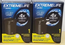 Lot of 2 Zero Water ExtremeLife Faucet Mount Replacement Cartridge 400 Gal NEW