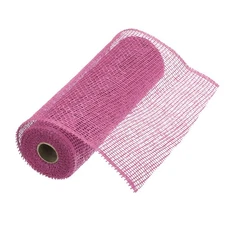 MECCANIXITY 10" Poly Burlap Mesh Ribbon for Wreath Decor, Crafts, 5 Yards