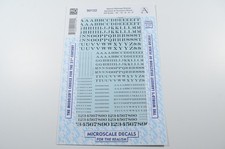 Microscale Stencil HO Railroad Roman Letters & Numbers Black Decal - 90122