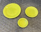 Set Of 3 Fiestaware Lemongrass Lime Green Luncheon Salad Plate Saucier 🔥