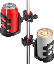 Adjustable Mic Stand Drink Holder with 360  Rotate Microphone 2 Pack, Black-2