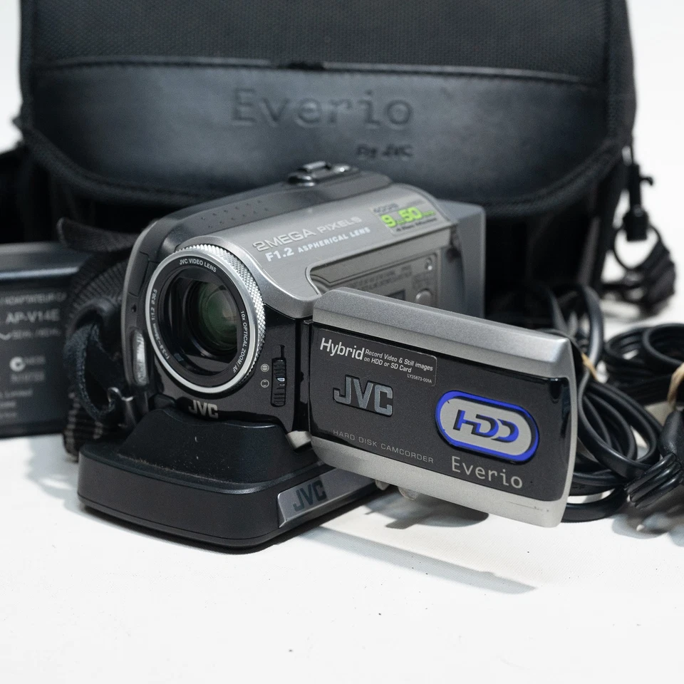 JVC GZ-MG275 40GB HDD Digital Video Camera Camcorder 10x Zoom + Dock - Tested! - Image 2 of 4
