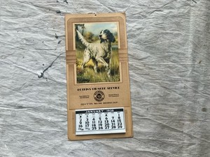 Gilmore Gasoline 1938 Paper Advertising Calendar Unused Service Station Petrol