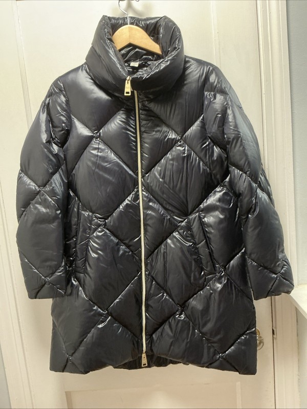 Women's Herno Down Coat Black Size 44 Excellent Condition