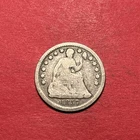 (1) Beautiful Antique 1857-P Seated Liberty Half Dime CHOICE G-GOOD NICE FILLER