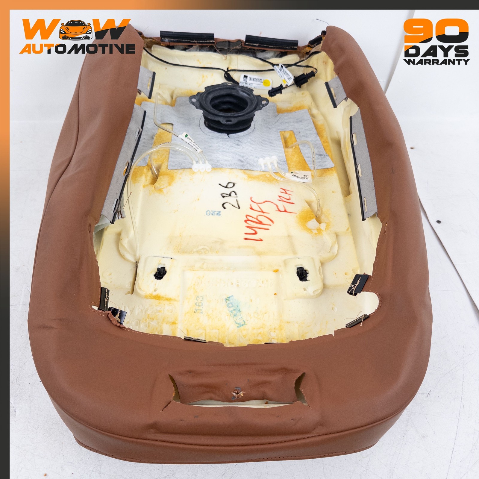 14-19 BENTLEY FLYING SPUR FRONT RIGHT UPPER BOTTOM SEAT CUSHION BROWN OEM