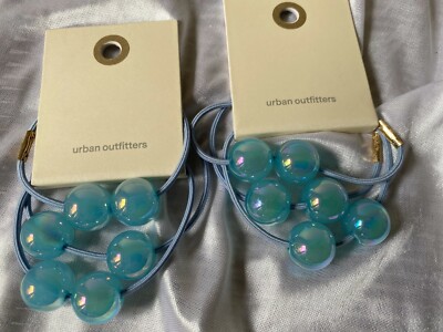 URBAN OUTFITTERS Set of Blue hair knockers/BAUBLES NEW FREE UK POSTAGE  RRP18£ UK