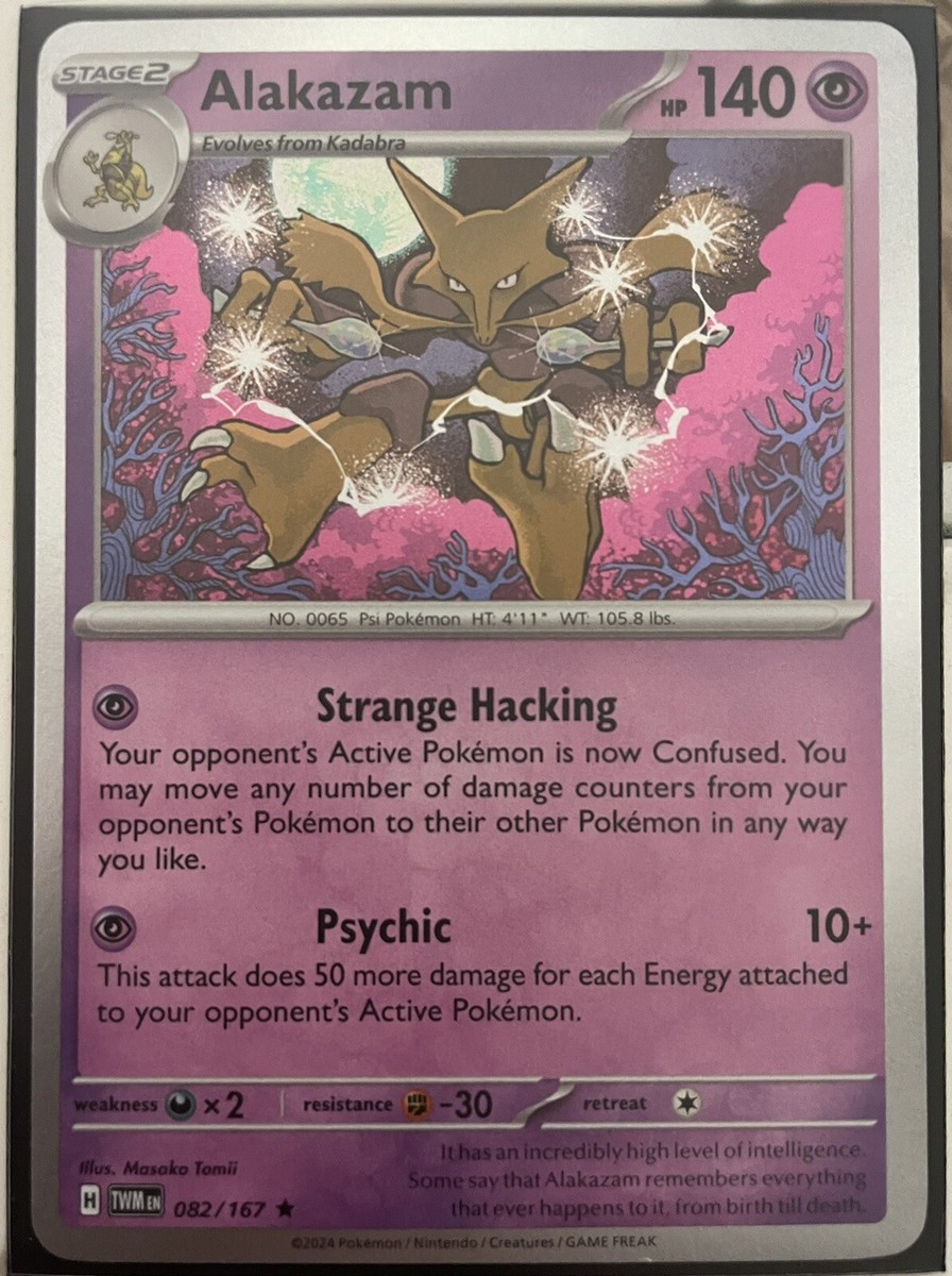 Pokémon TCG Alakazam Scarlet & Violet-Twilight Masquerade 082/167
