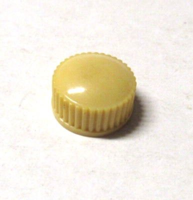 Yellow Bakelite Ribbed Small Knob c 1930's / 1940's