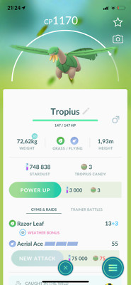 Tropius Pokemon Gen3 Go Africa  Regional Pokémon Hoenn