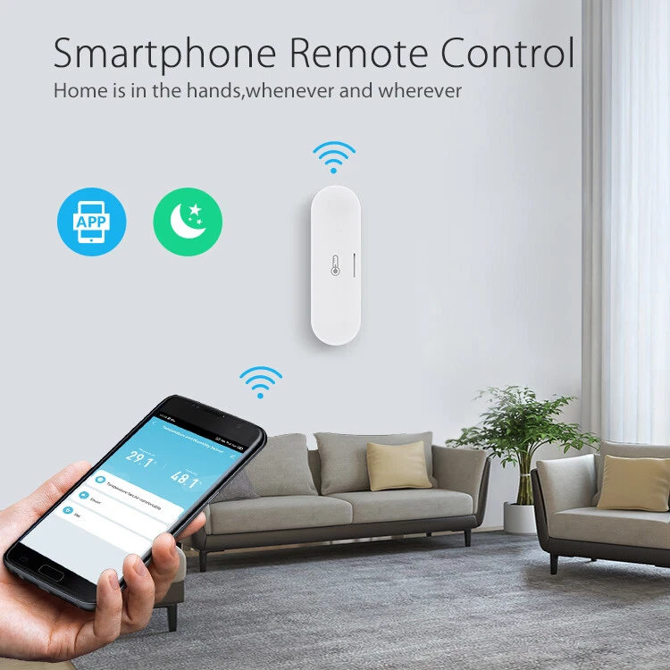 Homekit Zigbee Tuya Wireless Temperature & Humidity Sensor APP Remote  Monitor