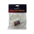 9mm Hard Stove Door Glass Rope Seal Kit White 9MM x 2 with 50ml Glue & End Tape
