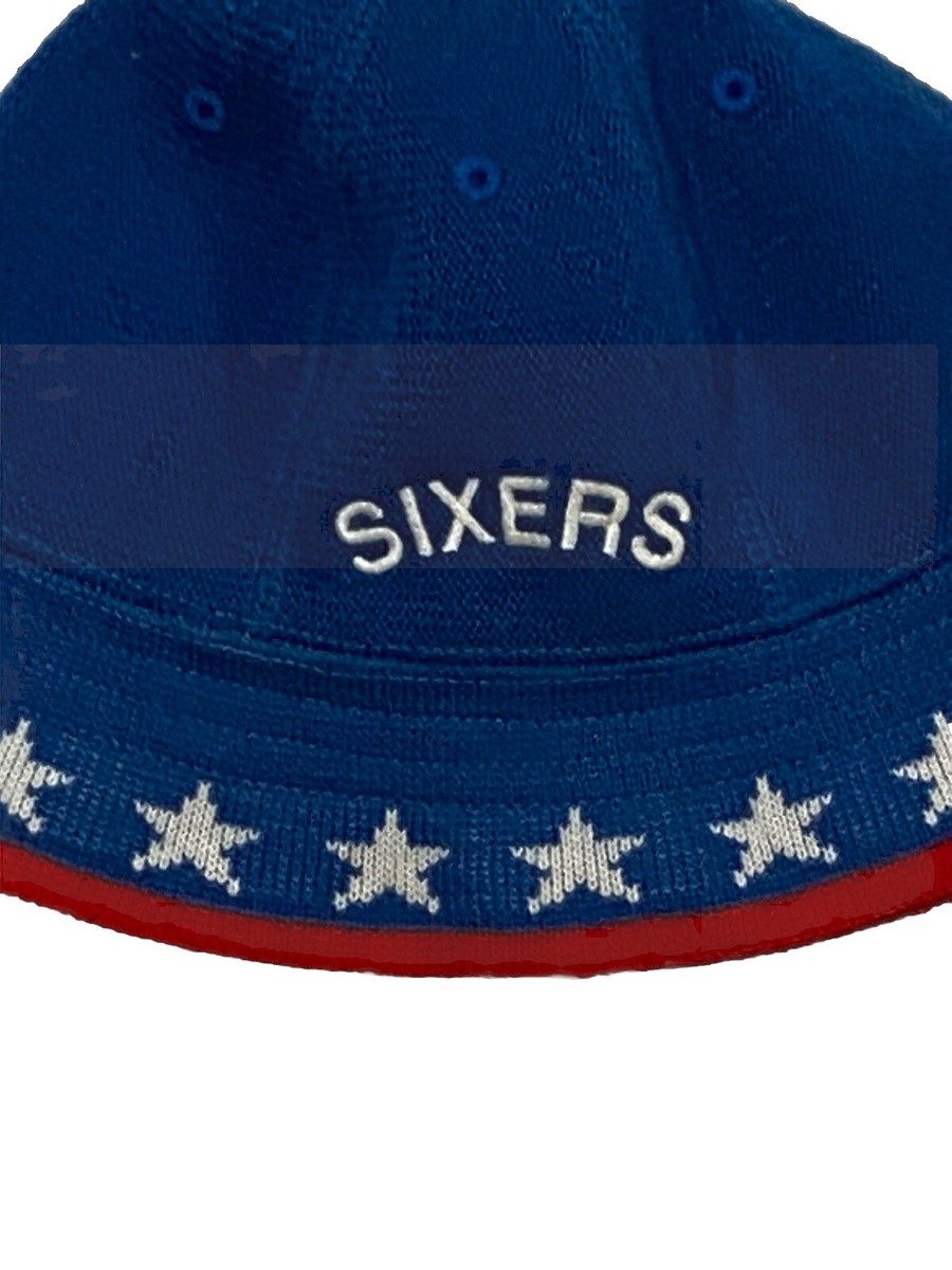 Vintage Nike 76ers Sixers Bucket Hat Red Blue Size M/L Knit