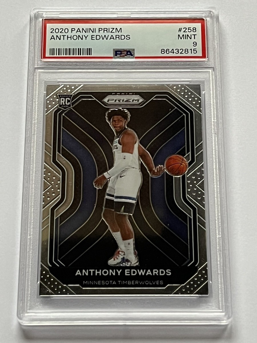2020 Panini Prizm #258 Anthony Edwards Rookie Card RC PSA 9 Mint 